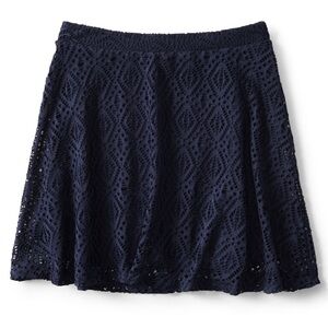 Cape Juby Navy Lace Skirt